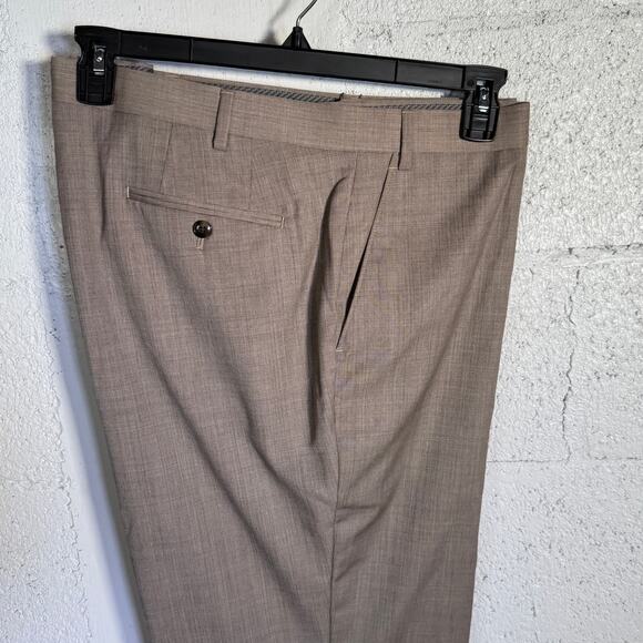 Michael Kors Men's Classic-Fit Stretch Wool-Blend Suit Pants Tan 44x32 $190 - Picture 5 of 10